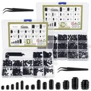 1317 Pcs 26 Size Metric + SAE Set Screw Assortment Kit Head Socket Hex Metric...