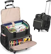 LUXJA Rolling Scrapbook Tote Bag