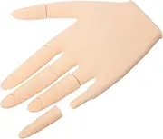 NULYLU Simulated Silicone Nail Practice Hand Flexible Realistic Fingernail Training Model for Nail Art Detachable Joints Durable Material for Beginners Professionals