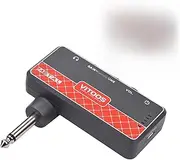 xinyee Metal Guitar Headphone Amplifier Amp 1/4 Inch Plug 3.5mm Headphone Jack & Aux in with Gain Tone Contorls Built-in Battery