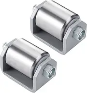 SPARKWHIZ 2" Weld on Trailer Roller Heavy Duty Steel Skid Wheels Caster Roller with for RV Trailers, Motorhome and 5th Wheels (Pack of 2)