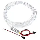 3mm 3.0m PMMA Side Glow Fiber Optic Cable Kit with 12V 1.5W LED Light Yellow