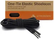 1 Pair One-Tie Elastic Round Shoelaces for Sneakers Boots, Eco-Positive Stret...