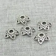 15pcs of 925 Sterling Silver Flower Bead Caps 9mm for Bracelet Spacer