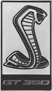 SHELBY COBRA GT350 GRILLE BADGE EMBLEM GARAGE STEEL WALL ART SIGN 40" x 24"