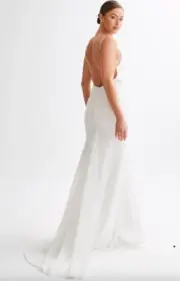 Meshki Catalina Pearl Beaded Wedding Dress