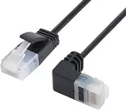 CY Cat6 Ethernet Cable,90 Degree Down Angled RJ45 UTP Network Extension Cable Patch Cord Cat6a LAN Cable for Laptop Router TV Box 1.0m