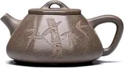 Ceramic Classic Tea Pot, 250ml Purple Clay Teapot Raw Ore Section Mud Beauty Tea Pot Household Zisha Filter Kettle Suitable for Travel, Home,Outdoor and Office