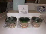 PartyLite Mediterraneo 3 Votive Candle Holders Trio Spring Flower Pots New Box