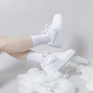 NIKE AIR FORCE 1 GS 全白 珍珠白 寶寶藍 光澤 貝殼光 AF1 大童鞋 女鞋【CT3839-106】