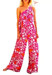 Mister Zimi Jasmine jumpsuit, fuchsia pink off the shoulder, sz. 6 ***NWT