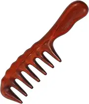 CANIGHT Hair Comb Double Sided Wooden Brush for Curly Hair Portable Massage Hairdressing Tool