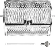Rolling Grill Baskets - Stainless Steel Rolling Grilling Nets | BBQ Accessories Tools | Wind up BBQ Rolling Grill Cage | Outdoor Grilling Basket, Sturdy Versatile Chicken Wing Basket for Seafood,