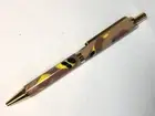 Slimline Pro click pen, fall camo acrylic, and gold hardware, Parker refill