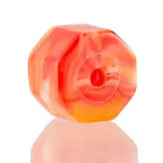 Vintage Orange Marbled Octagon Lucite Beads bds676