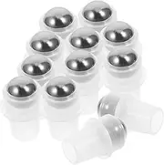 minkissy 20pcs Essential Oil Roller Bottle Tops With Stainless Steel Roller Balls Replacement Bottle Fitments Neck For DIY Perfume And Oil Blends