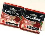 NEW ChapStick CRISP APPLE Lot of 2 SEALED .15 oz Lip Gloss Balm