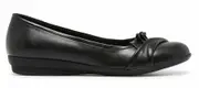 Grosby Evie Black / Navy Closed Toe Wedges Womens Work Casual Shoes Ladies Flats