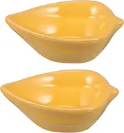 EXQUIMEUBLE 2Pcs Essential Oil Plates for Beauty Salon Spa Decorative Dishes for Aromatherapy Multi Functional Saucers for Home Decoration Appetizer Serving Rounded Corners Design