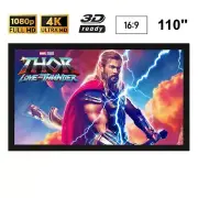 Visualax 110" inch Fixed Frame Home Cinema Entertainment Projector Screen 16:9