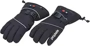 [Prophete] Smart Gloves for Bicycle & E-Bike - Wind and Waterproof Heating Function (35-45°C), Touch Screen Compatible with Rechargeable Lithium Ion Battery, Battery Level Indicator, Large