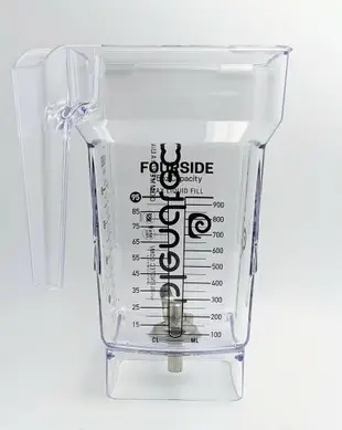 [3美國直購] Blendtec FourSide Jar 4角容杯 配無孔軟蓋 2.2L最大容量75oz 食物調理機替換杯子 40-609-61