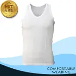 【COMFORTABLE WEARING】MIT-純棉圓領背心-白色