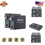 Plug-and-Play 1.25G LC Fiber to Ethernet Converter Kit - 20km Transmission