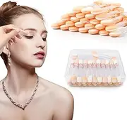 Disposable Eyeshadow Makeup Applicators Sticks - 25PCS Eye Makeup Eyeshadow Brushes in Box 2.56'' Dual Sides Eye Makeup Sponge Applicators