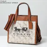 台灣有貨 全新正品 COACH C8456 FIELD TOTE 22 馬車花老帆布 紙袋包 拖特包 斜背包 手提包