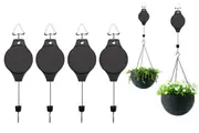 4pcs Plant Pulley Retractable Hanger Pulley Hanging Hook Flower Basket Hanging Tool for Garden Baskets Pots and Birds Feeder