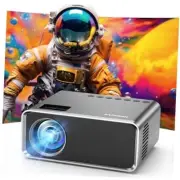 Projector with WiFi and Bluetooth, Upgraded 5G Portable Projectors 4K Black