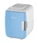 New COOLING AND WARMING BLUE 0.1 Cu. Ft. Mini Fridge Can Cooler PORTABLE DC AC
