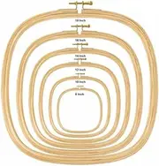 AARNAV Wooden Cross Stitch Embroidery Hoop | Square Ring Frames | DIY Craft Sewing Shape | Sizes 8" to 18" | Select Your Size (1 x 16 inch (40.6 cm))