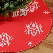 120cm Christmas Tree Skirt Jingle Jollys Snowflake Ornaments Party Decorations