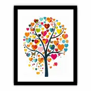 Love Tree Art Framed print