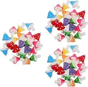 [jojofuny] 3sets Innovative Resin Mushroom Hanging Pendants Set Decorative Pendants Resin Ornament for Keyring Bracelet and Fashion Accessory 20pcs*3