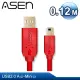 ASEN USB AVANZATO工業級線材X-LIMIT版本 (USB 2.0 A公對 Mini) - 0.12M