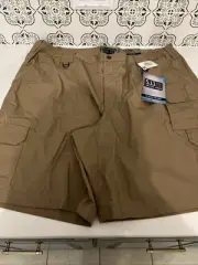 5.11 Tactical Taclite Pro Shorts, Cargo Pockets, Style 73287, Waist 42 Coyote