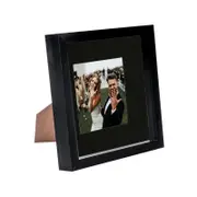 Nicola Spring 8 x 8 3D Shadow Box Photo Frame - Craft Display Picture Frame with 4 x 4 Mount - Glass Aperture - Black