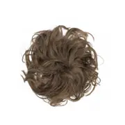 2 Pcs Synthetic Scrunchie Donut Tousled Flexible Hair Bun Straight Chignon Elastic Messy Bun Wrap For Ponytail