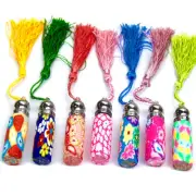 120Pcs 10ml Empty Glass Perfume Essential Oil Bottle Roll On Roller Clay Random