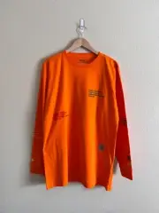 Heron Preston x Carhartt WIP Embroidered Long Sleeve - Size Small - Orange - New