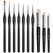 Miniature Paint Brushes Drybrush-10pcs Micro Detail Paint Brush Set Small Fin...