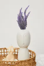 White Face Vase 25Cm Tall