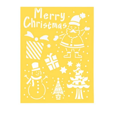 Christmas Craft Stencil, Holiday Stencil, Merry Christmas Symbols Stencil