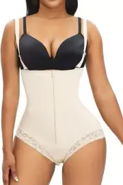 Shapewear for Women Tummy Control Fajas Colombianas Body Shaper Zipper Open Bust