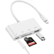 4 in 1 Multifunction To TF SD Card Reader iPhone iPad USB Camera OTG Adapter AU