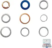 140PCS Premium Oil Drain Plug Gasket Assortment,Durable Oil Crush Washer Seals Kit,Leak Proof Protection,Compatible with Toyota Honda Subaru VW Mercedes Benz