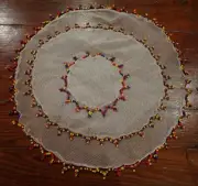 AFRICA Kenya Maasai Handmade BEADED Food and Drink Netty COVERS Set of 3 NEW